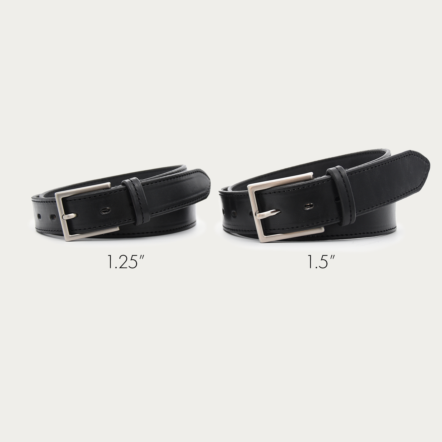Stitched Square Dress Belt - 1.5"