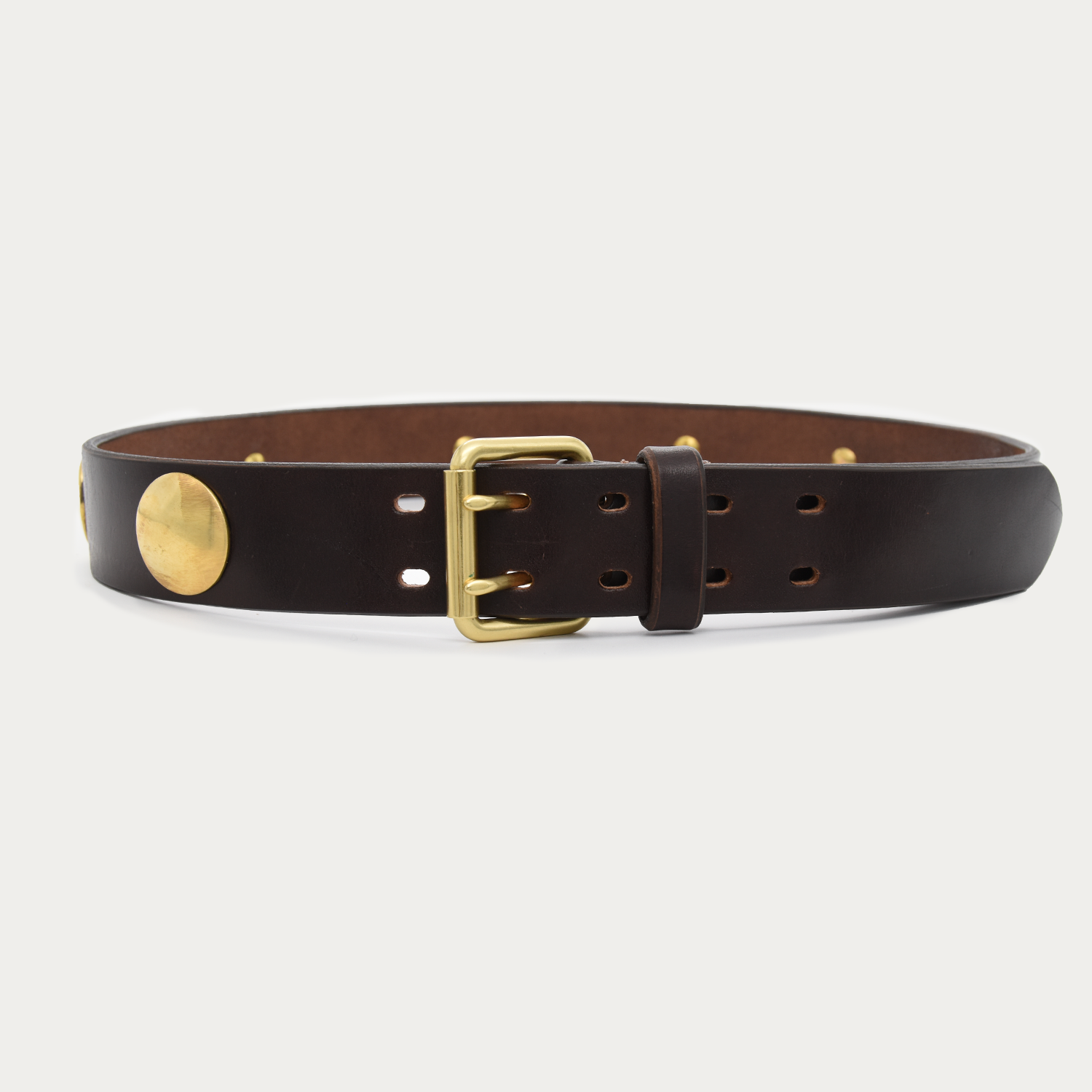 Brass Medallion Belt - 1.5"