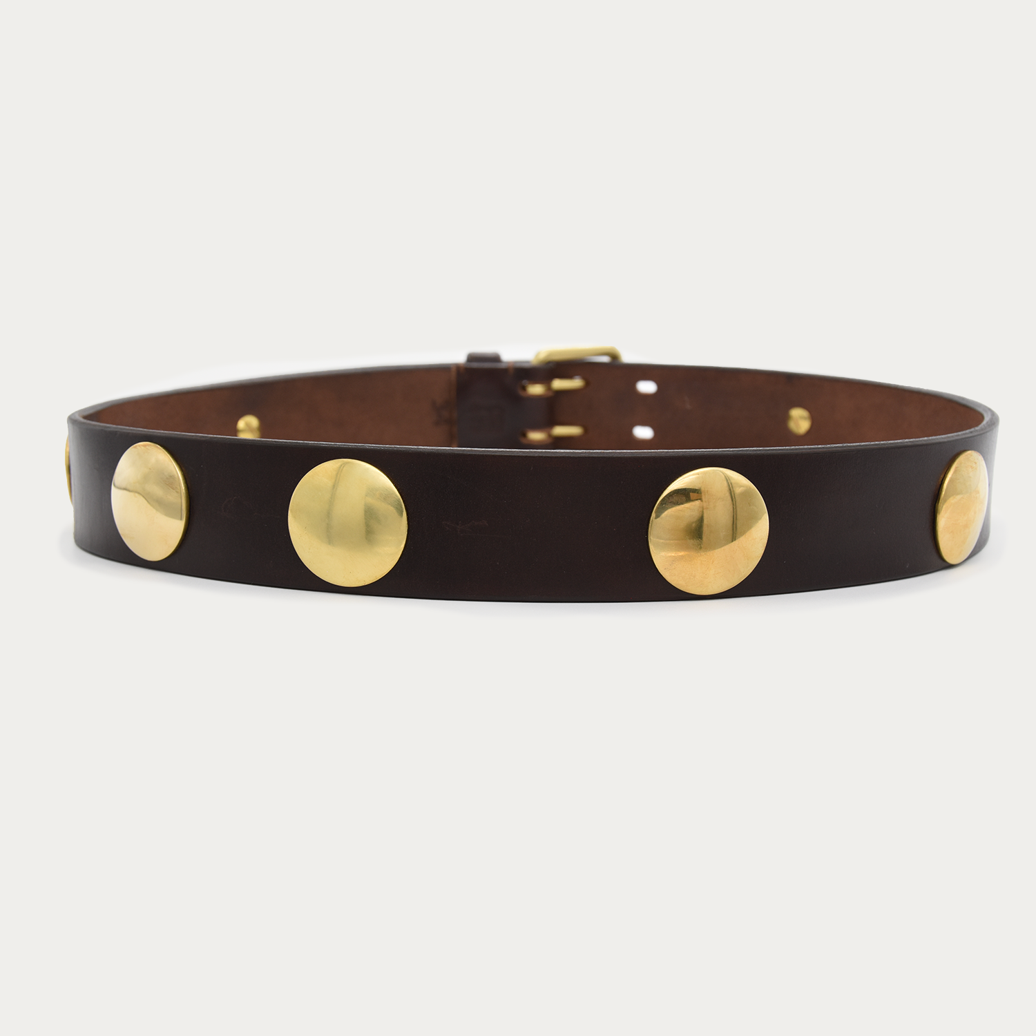 Brass Medallion Belt - 1.5"