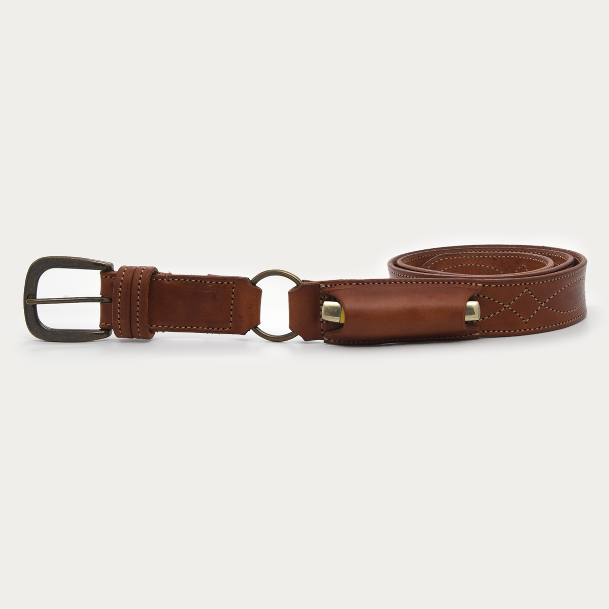 Cowboy Stitch Ringers Knife Belt - Single Ring