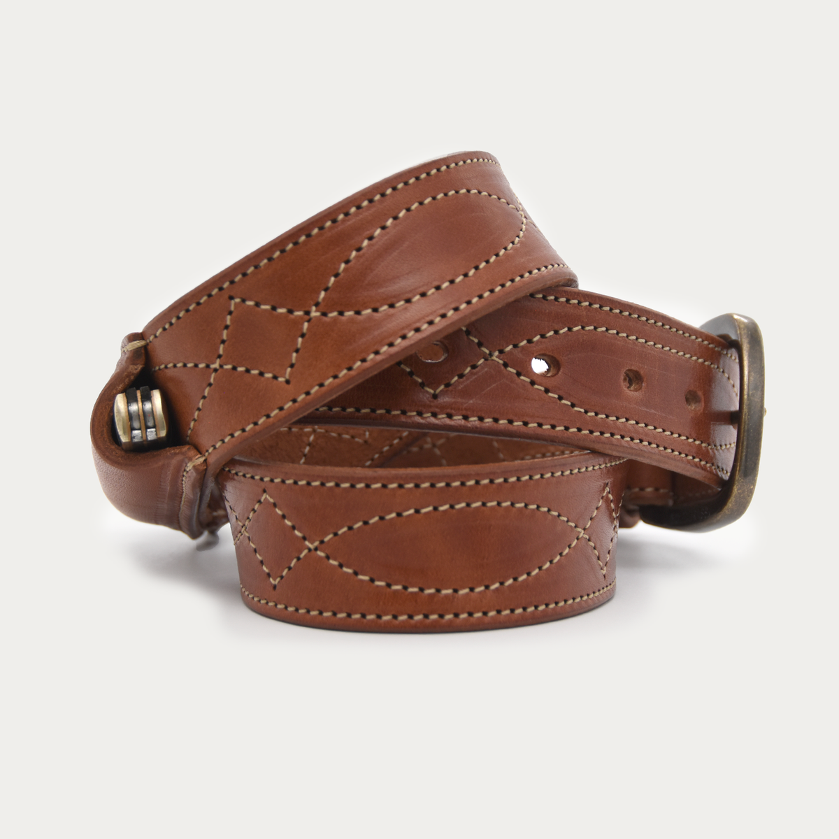 Cowboy Stitch Ringers Knife Belt - Single Ring