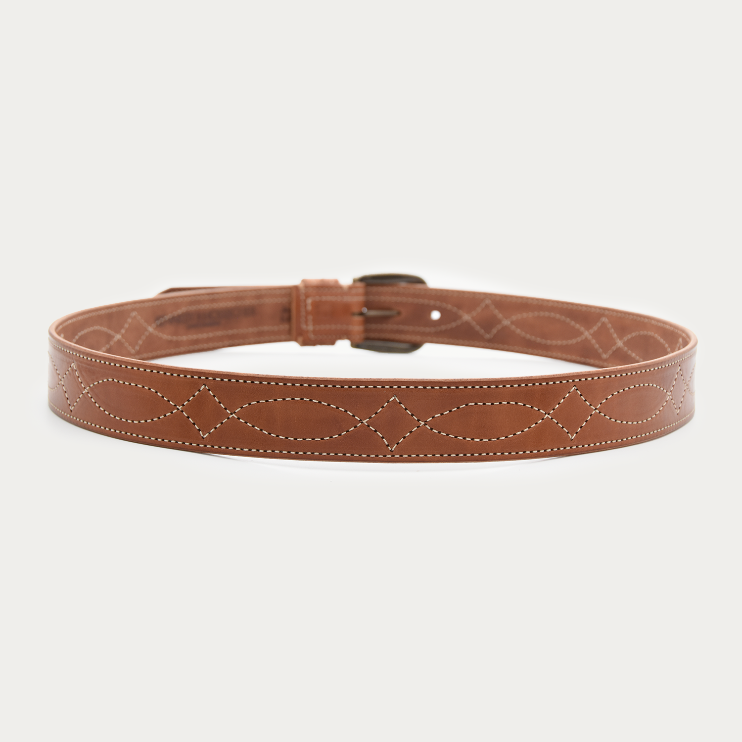 Cowboy Stitch Rugged Belt (tan stitch)