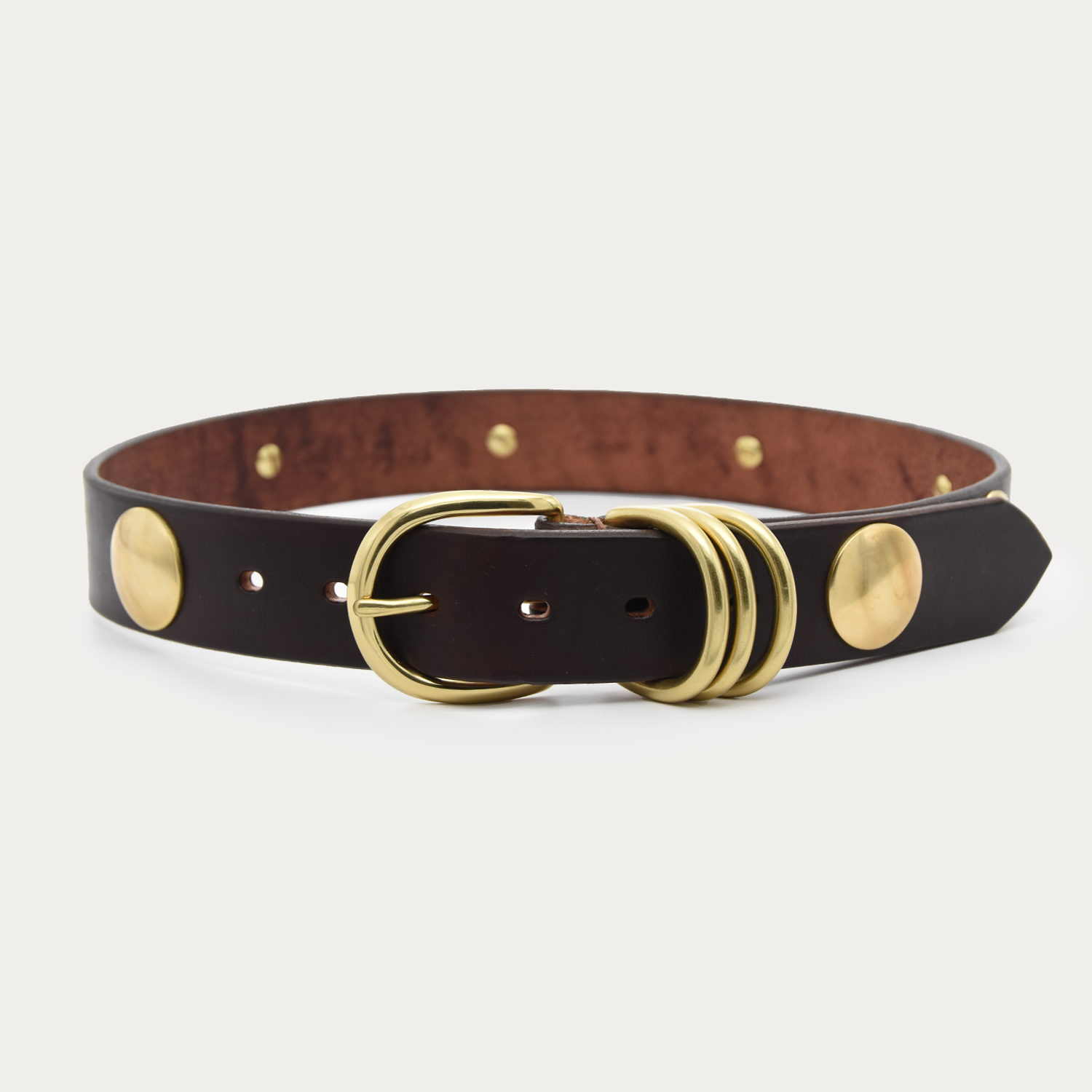 Stacked Brass Medallion Belt