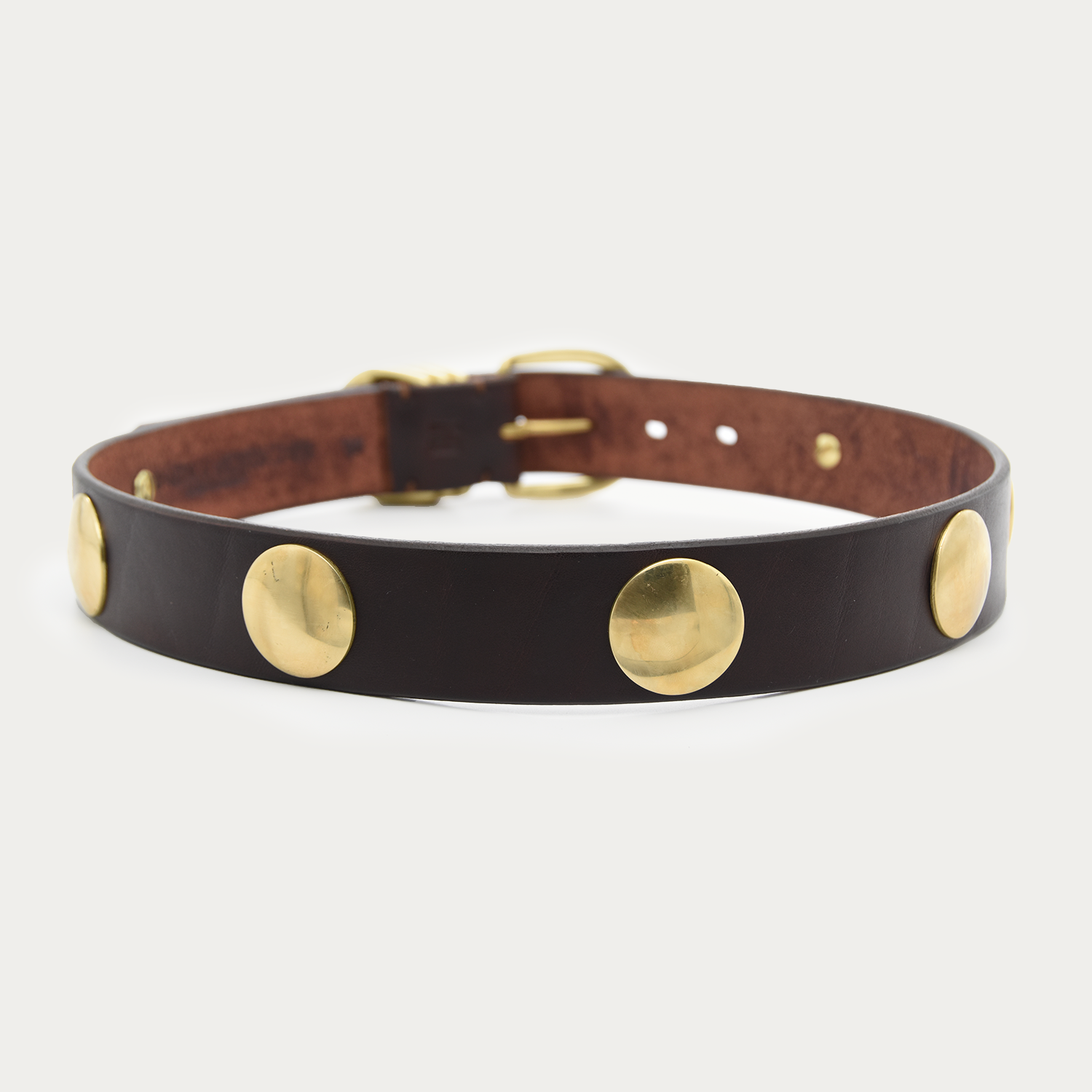 Stacked Brass Medallion Belt