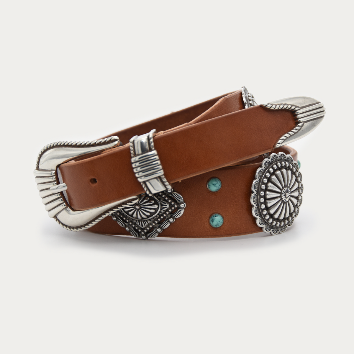 Turquoise Sunburst Rope Belt