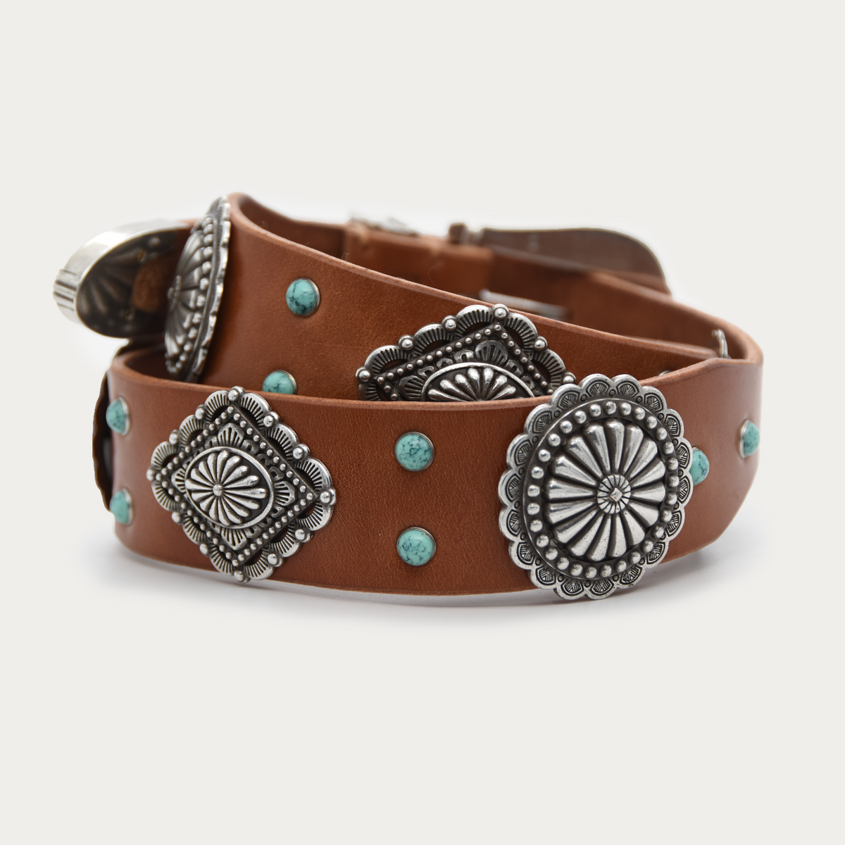 Turquoise Sunburst Rope Belt