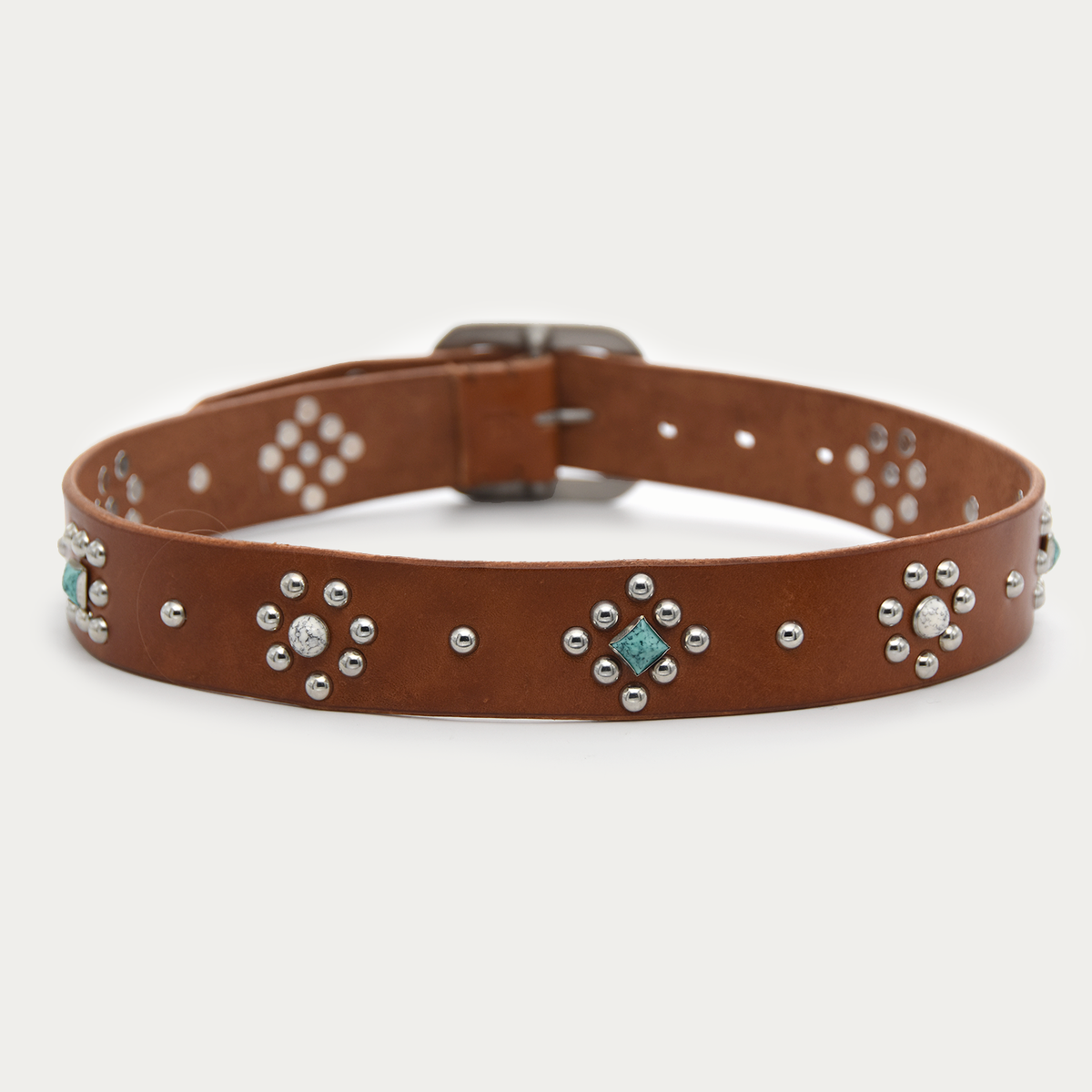 Turquoise Diamond & Daisy Belt