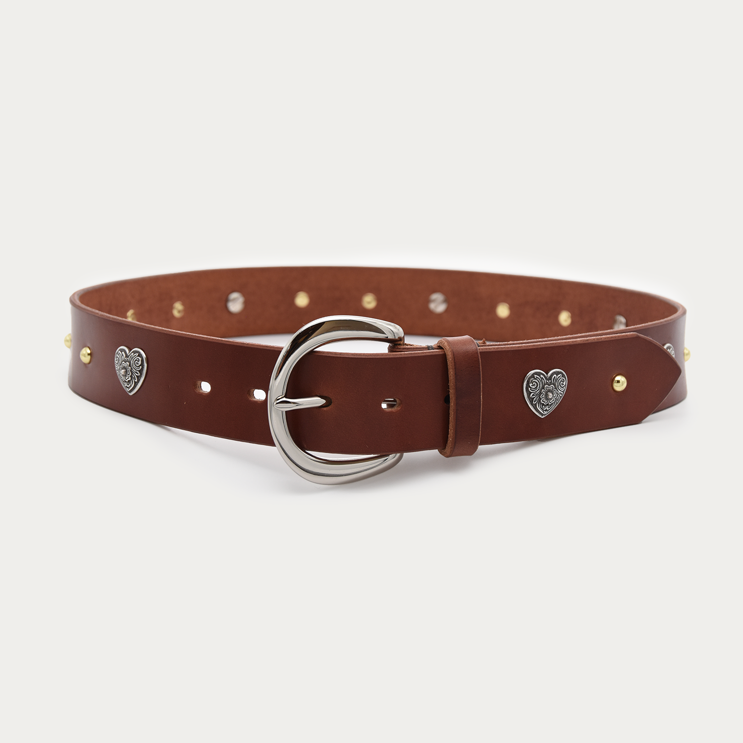 Two-tone Bloom Heart and Stud Belt