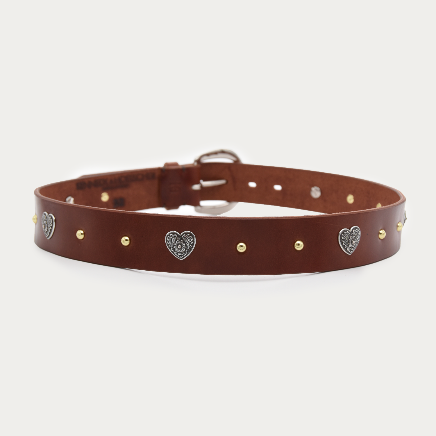 Two-tone Bloom Heart and Stud Belt