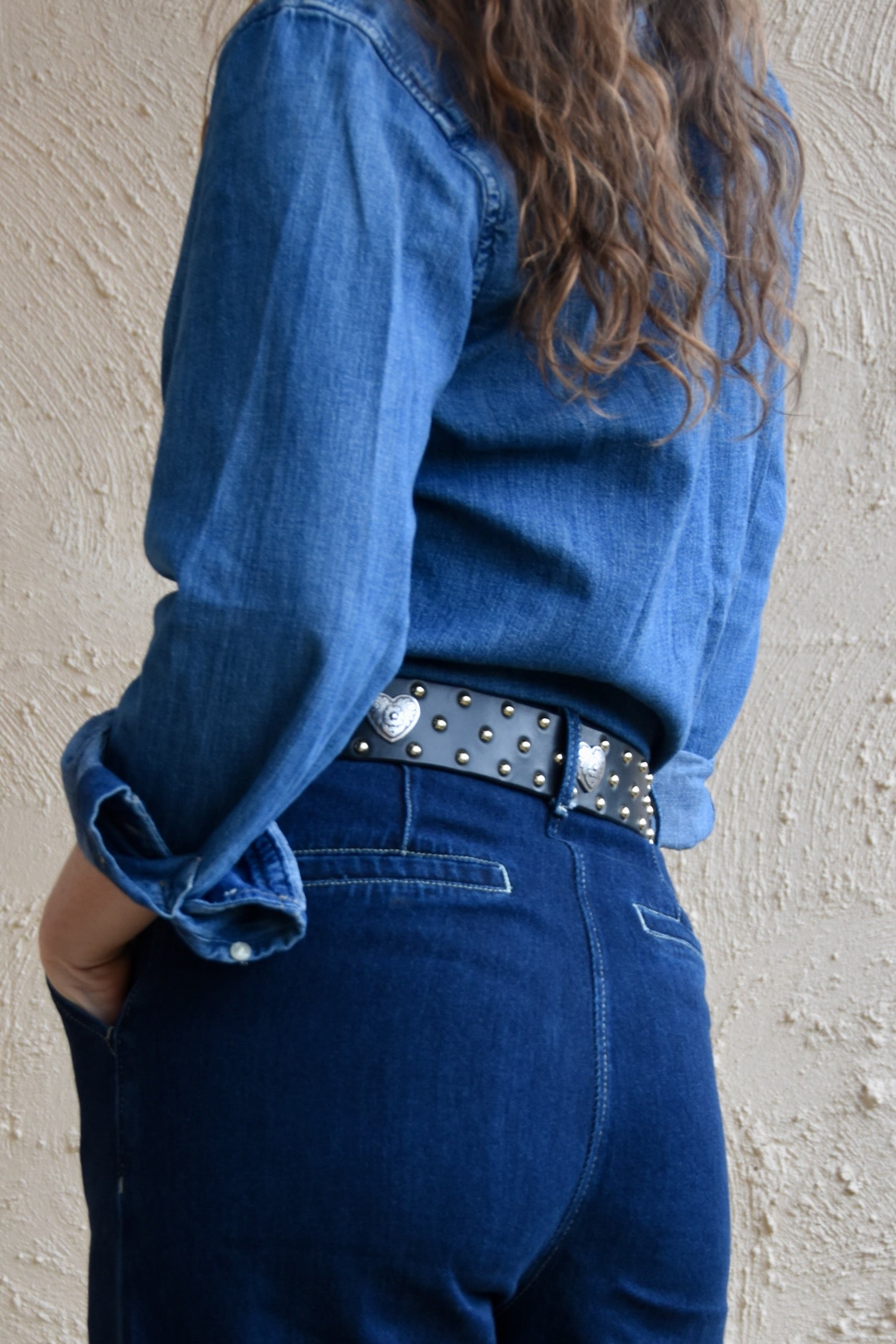 Gold Studded Heart Belt