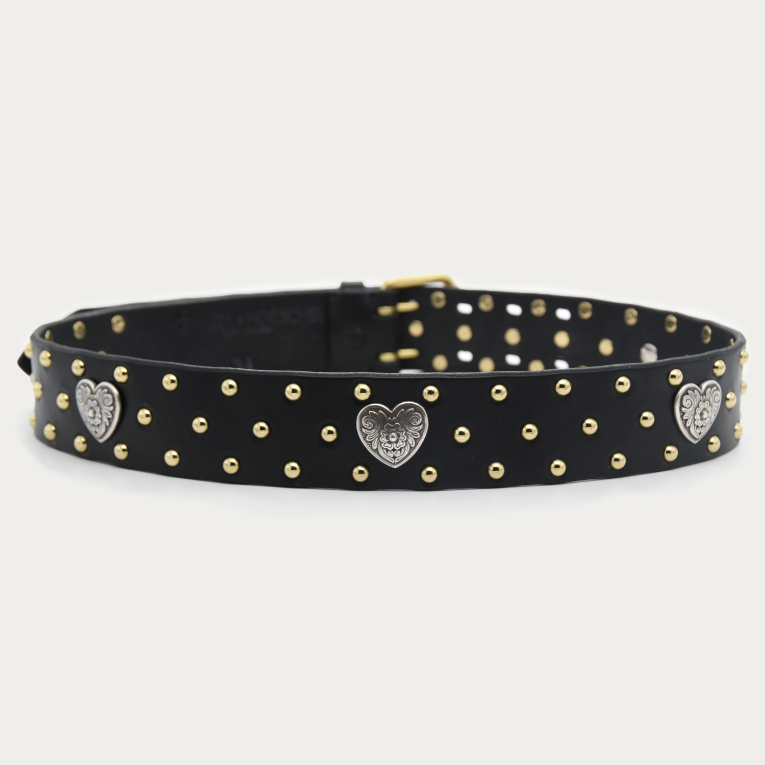 Gold Studded Heart Belt