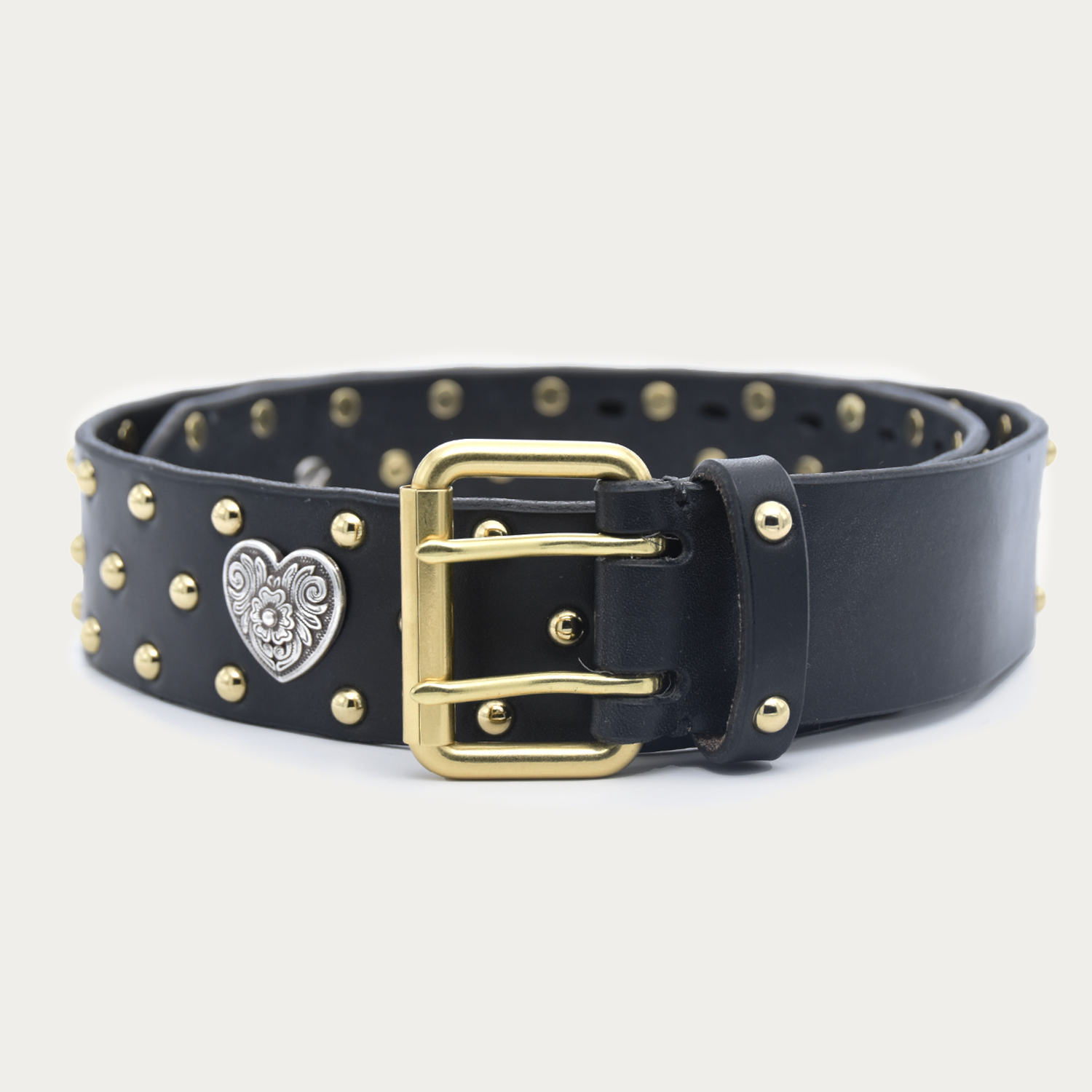 Gold Studded Heart Belt