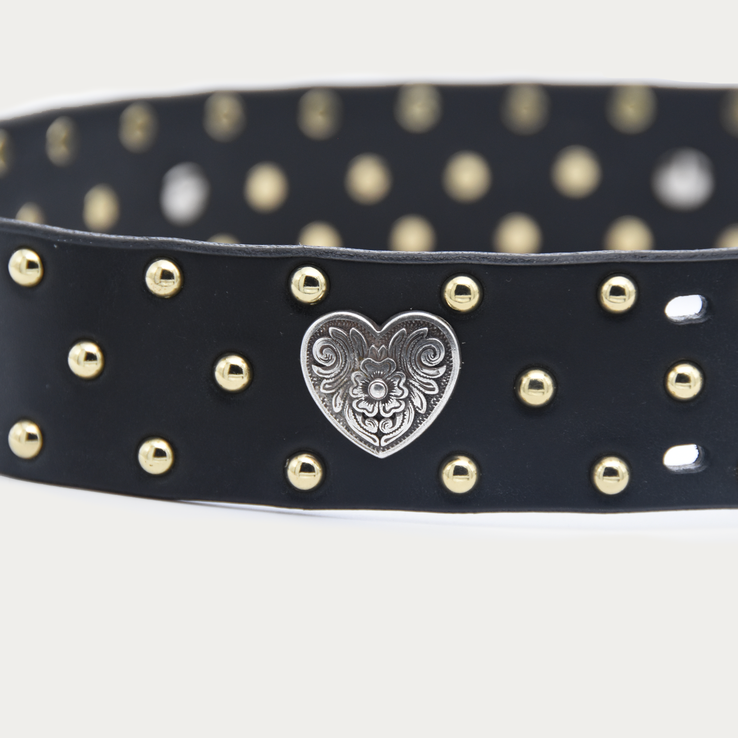Gold Studded Heart Belt
