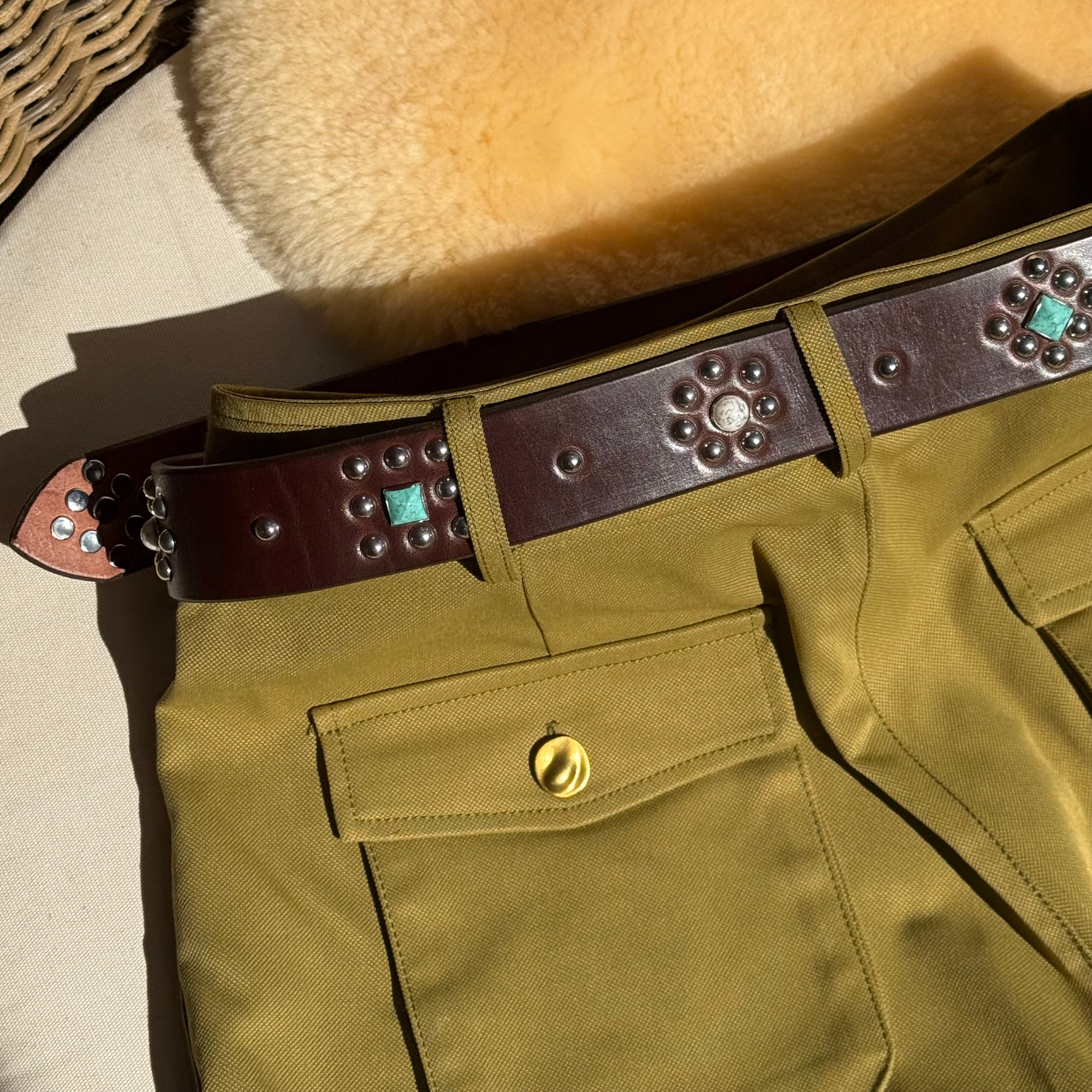 Turquoise Diamond & Daisy Belt