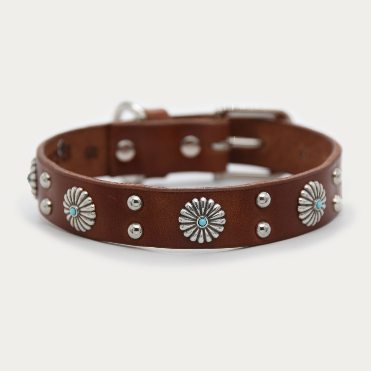 Dog Collar - Turquoise Daisy Chain
