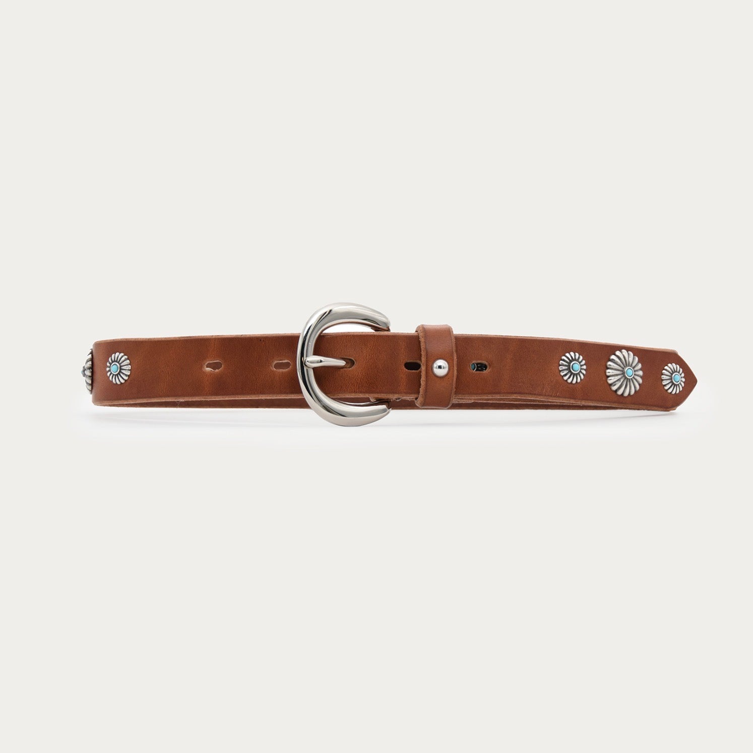 Kids Turquoise Floral Belt