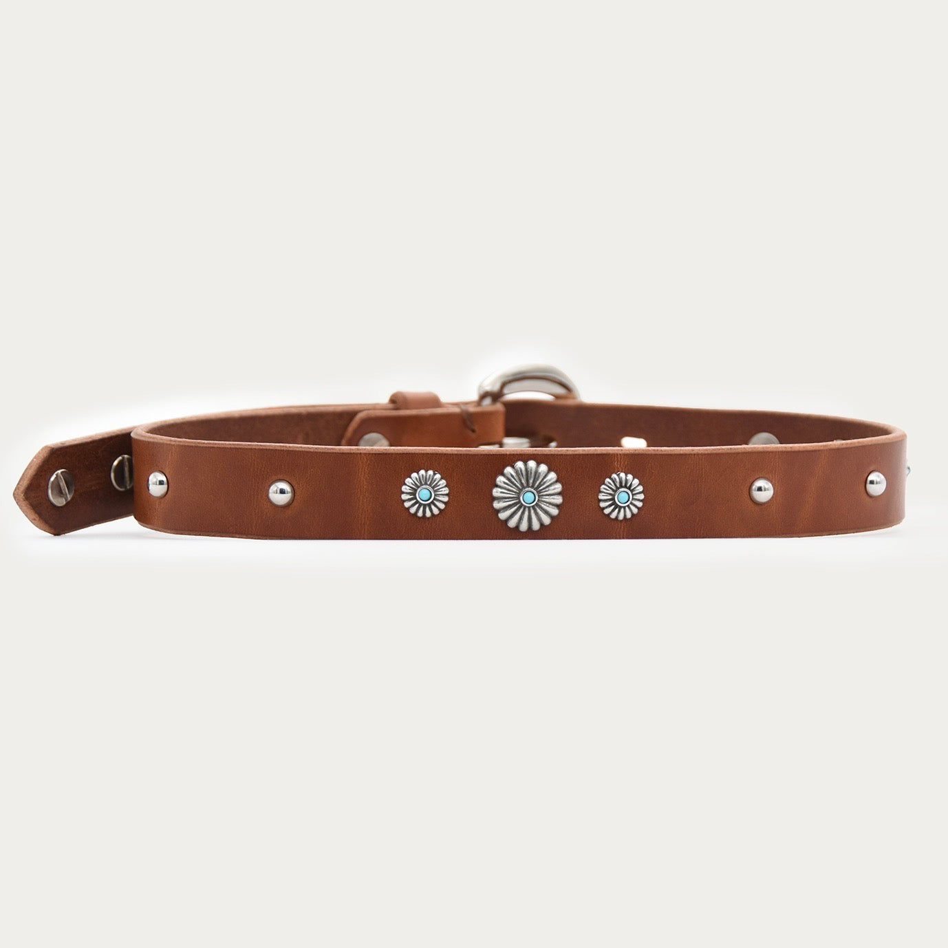 Kids Turquoise Floral Belt