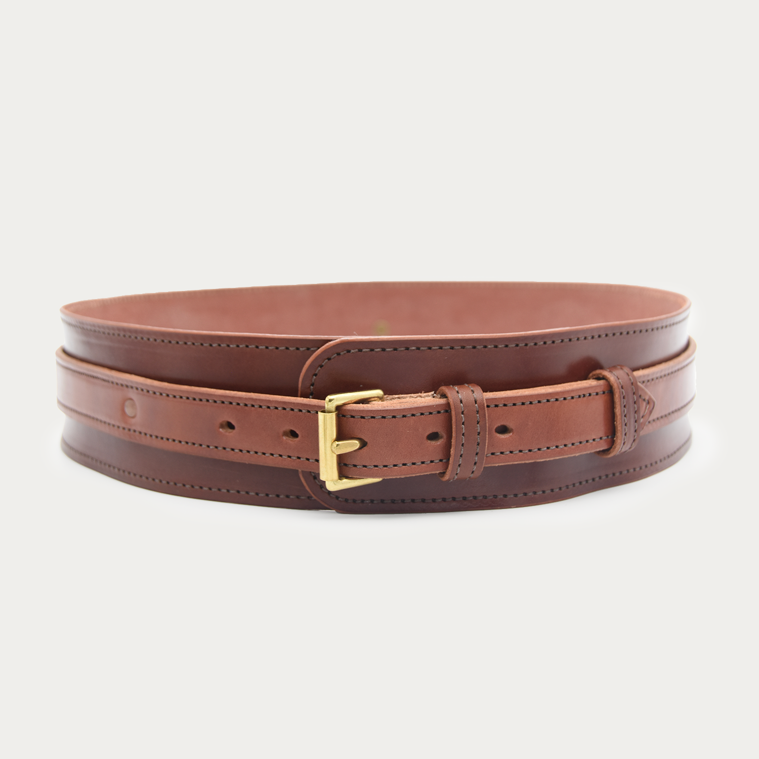 Stitched Wide Cinch Belt
