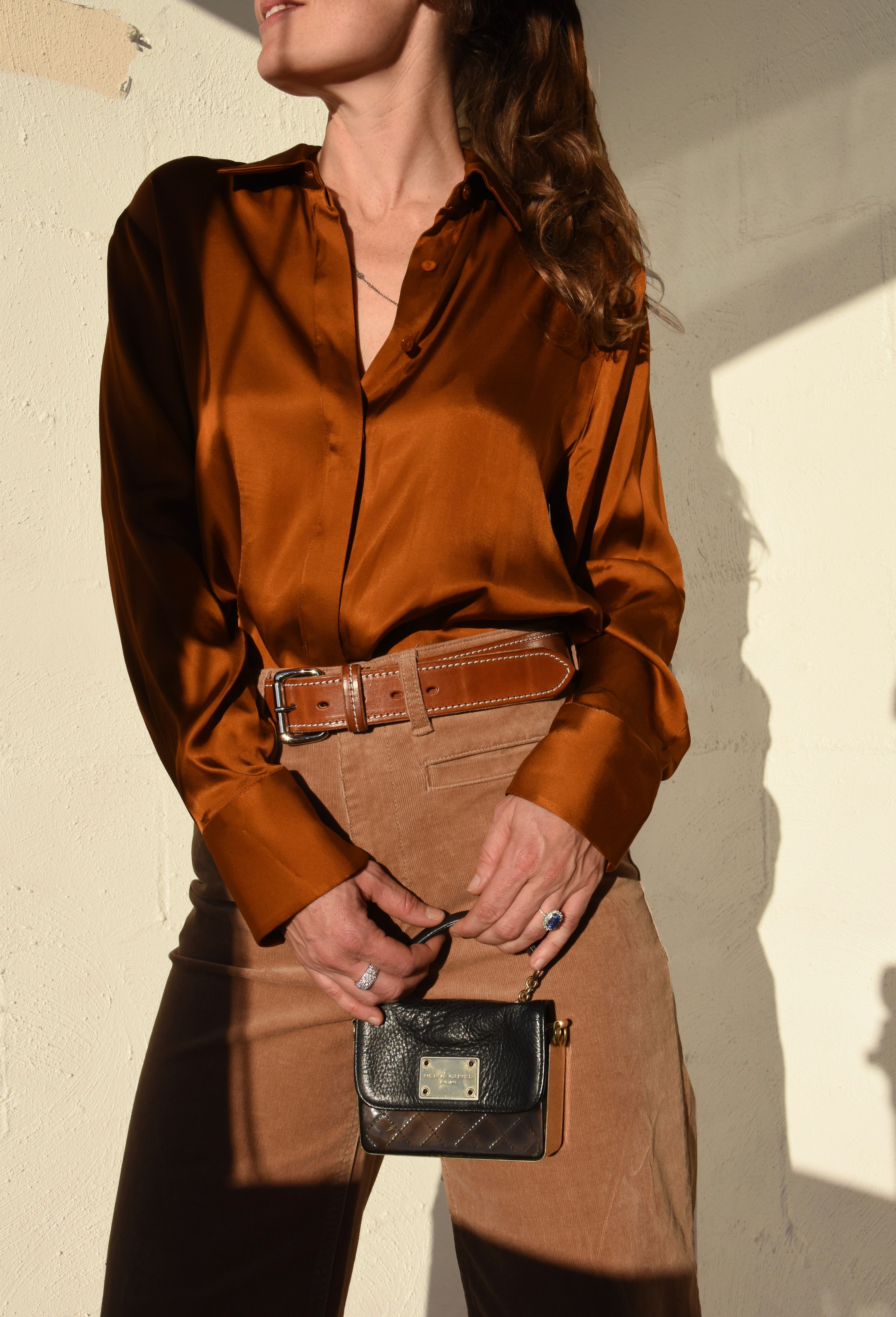 Bold Stitched Rectangle Belt