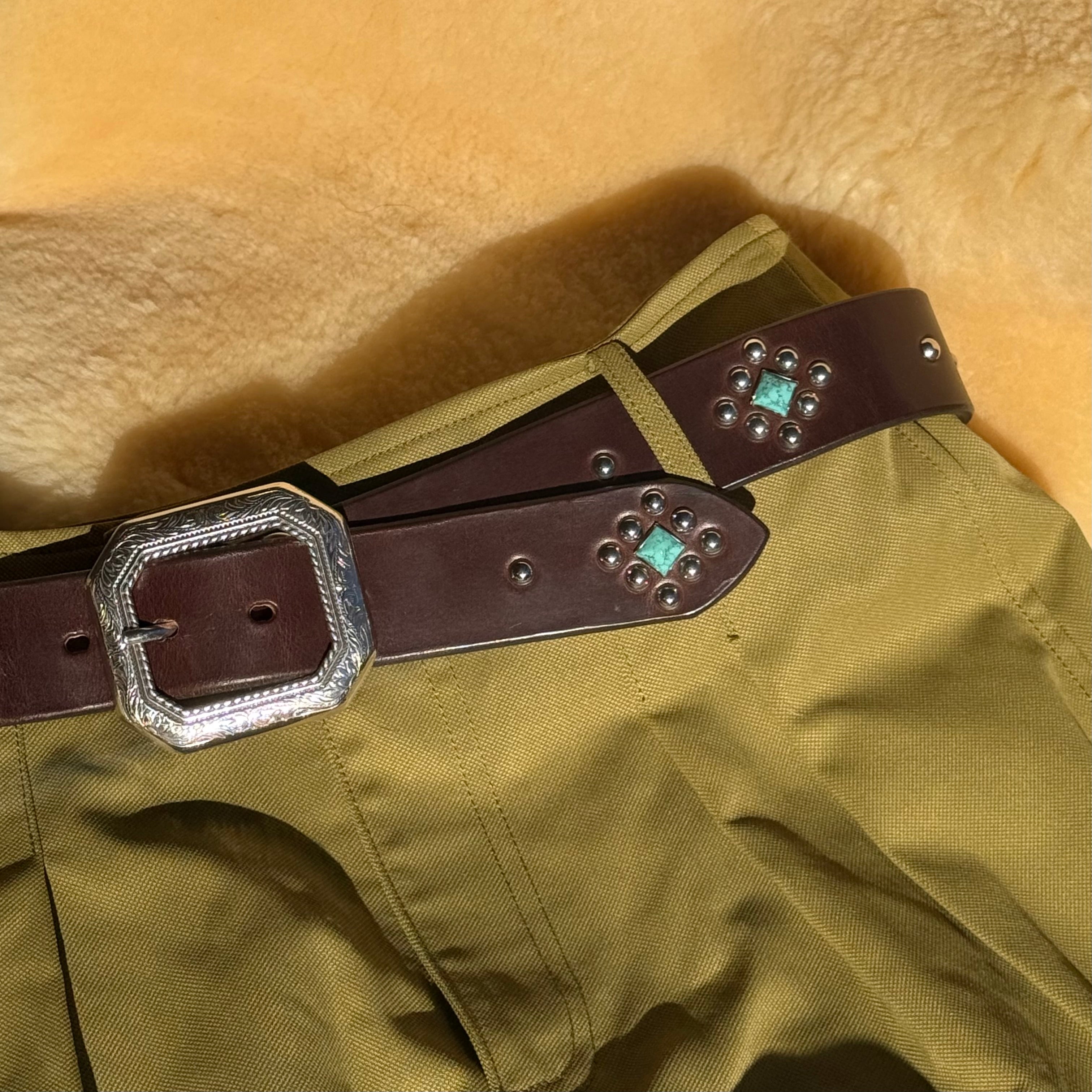 Turquoise Diamond & Daisy Belt