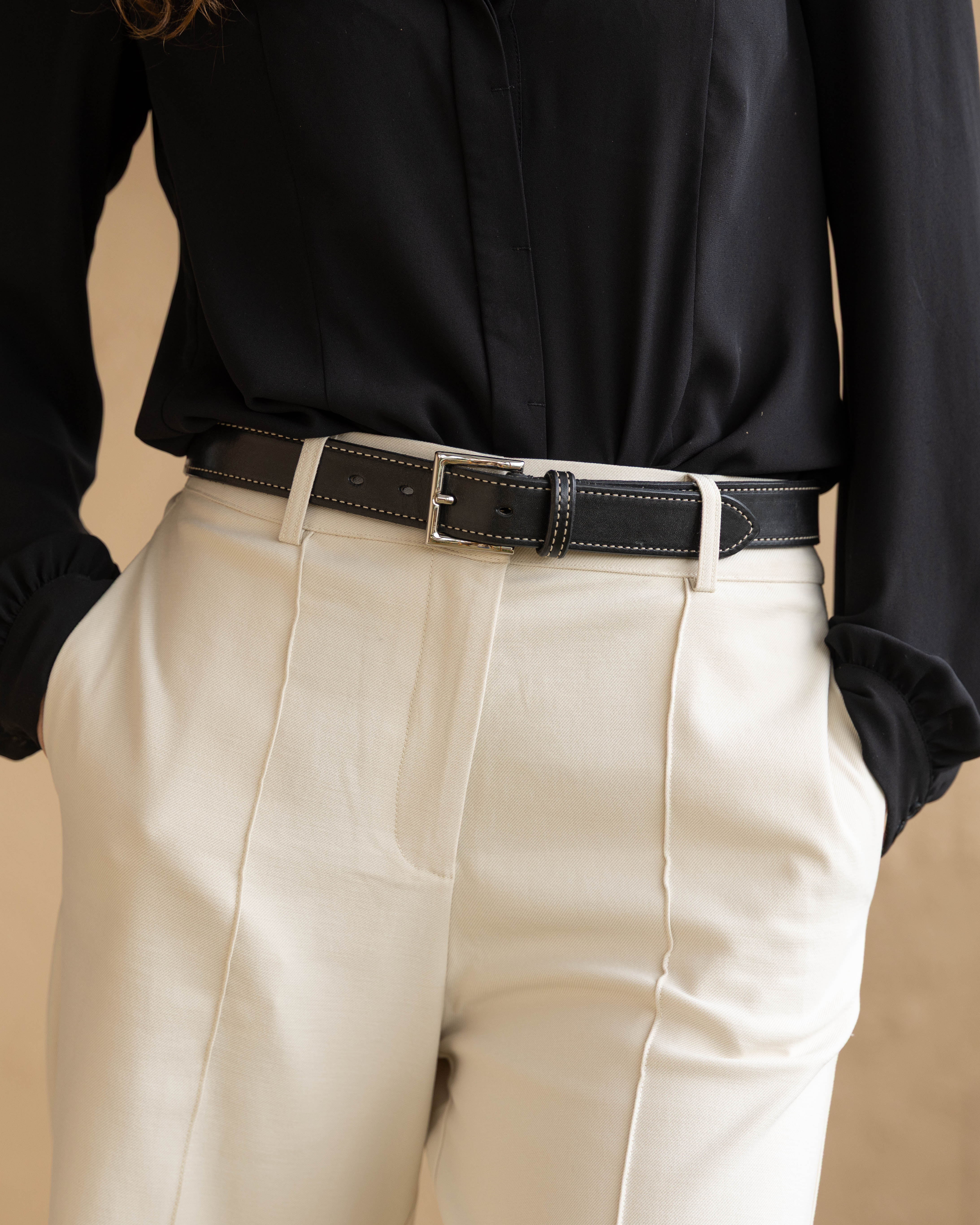 Classic Stitched Square Belt