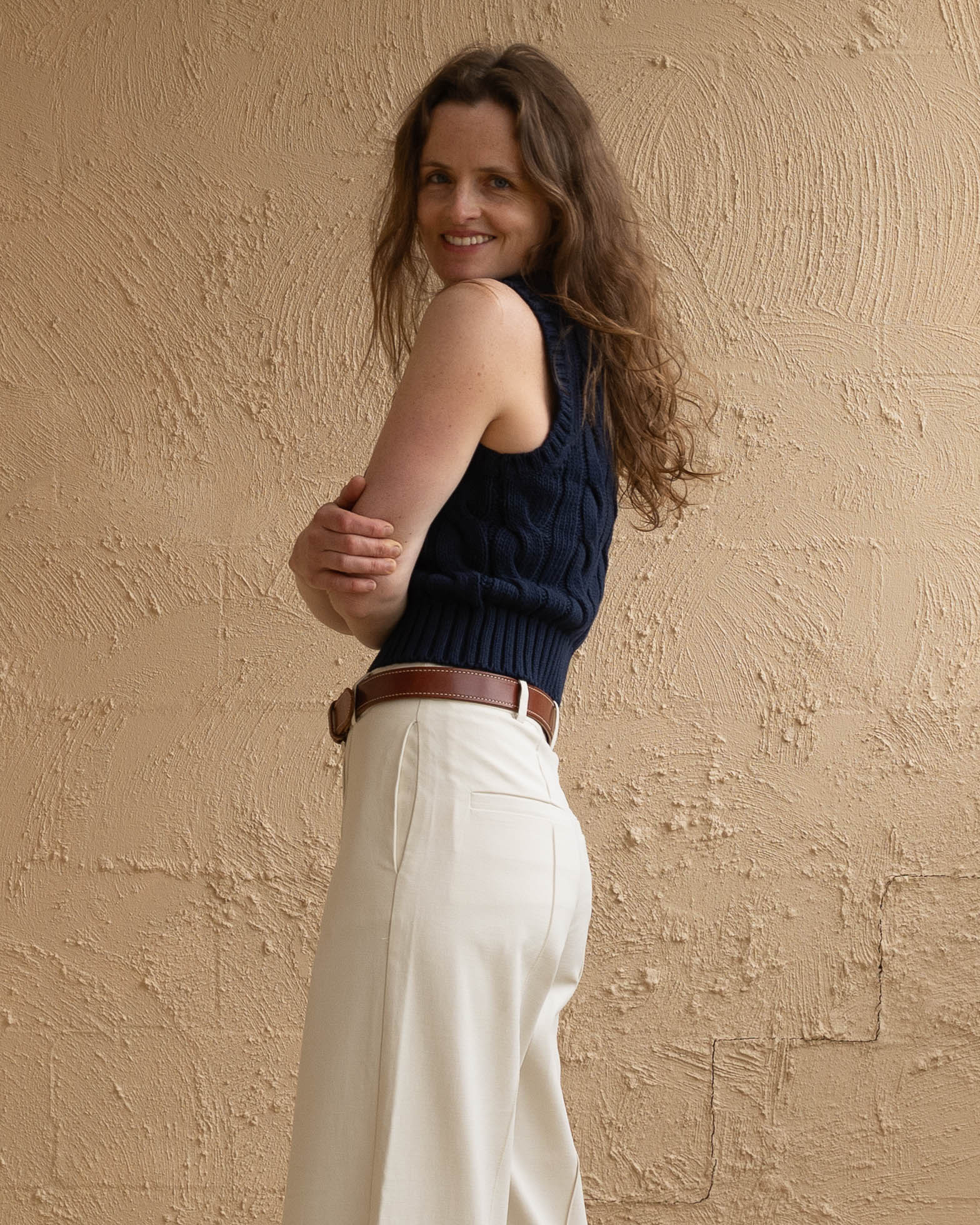 Classic Stitched Square Belt